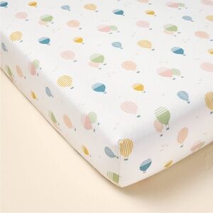 Hot Air Balloons Cotton Percale Fitted Crib Sheet - Hearth & Hand with Magnolia